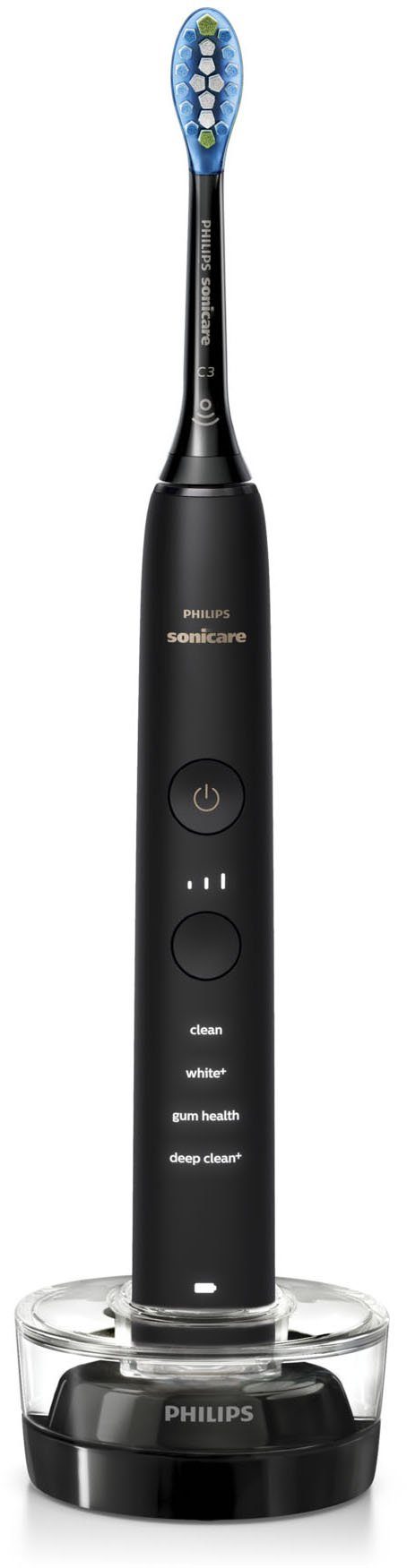 Philips Sonicare Elektrische Zahnbürste DiamondClean 9000 HX9914/57, Aufsteckbürsten: 2 St., mit Schalltechnologie, 2er Set, Ladeglas