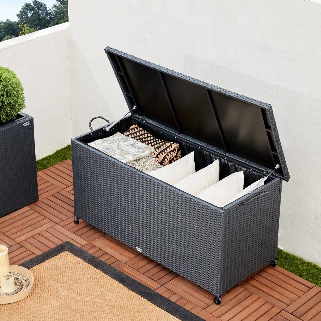Casaria Auflagenbox, Aufbewahrungsbox UV beständig Wetterfest Garten