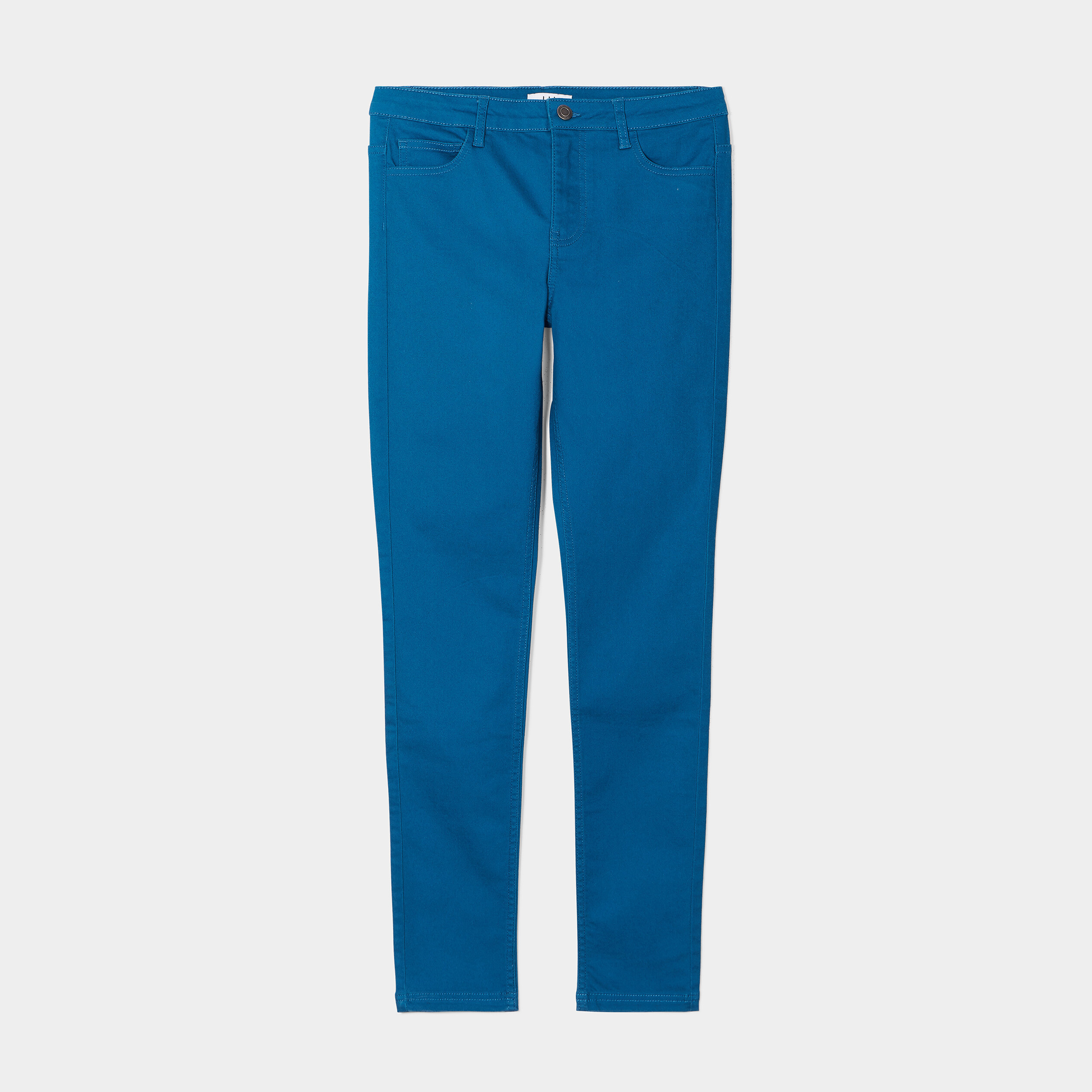 Pantalon slim taille normale bleu canard femme | La Halle