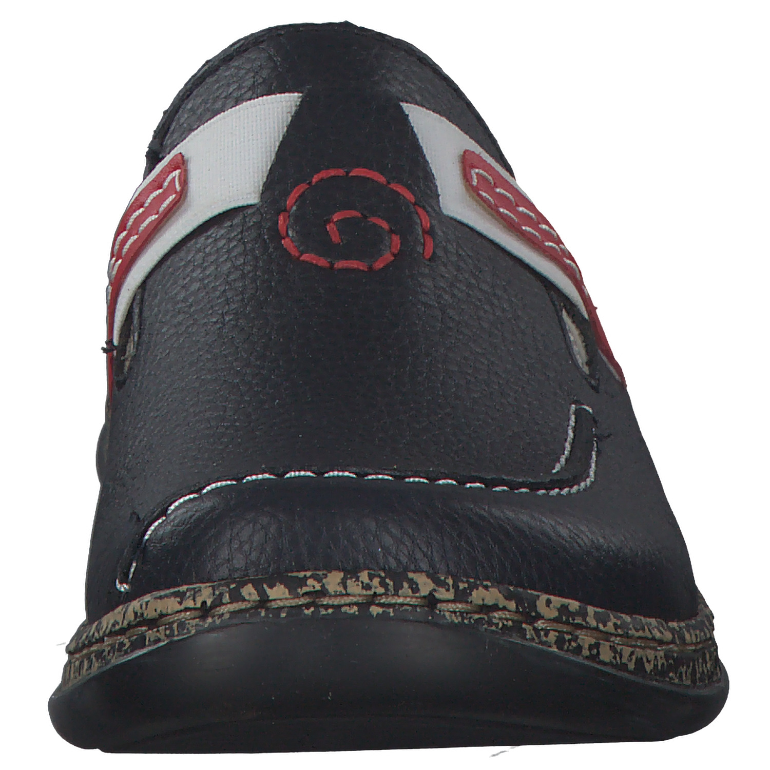 Rieker 46393, Pantoletten, Damen, navy/rosso