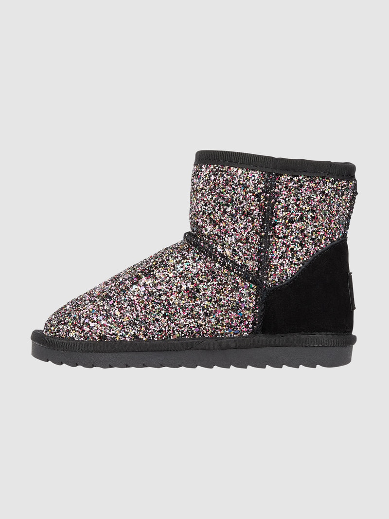 Boots mit Glitter-Effekt in schwarz