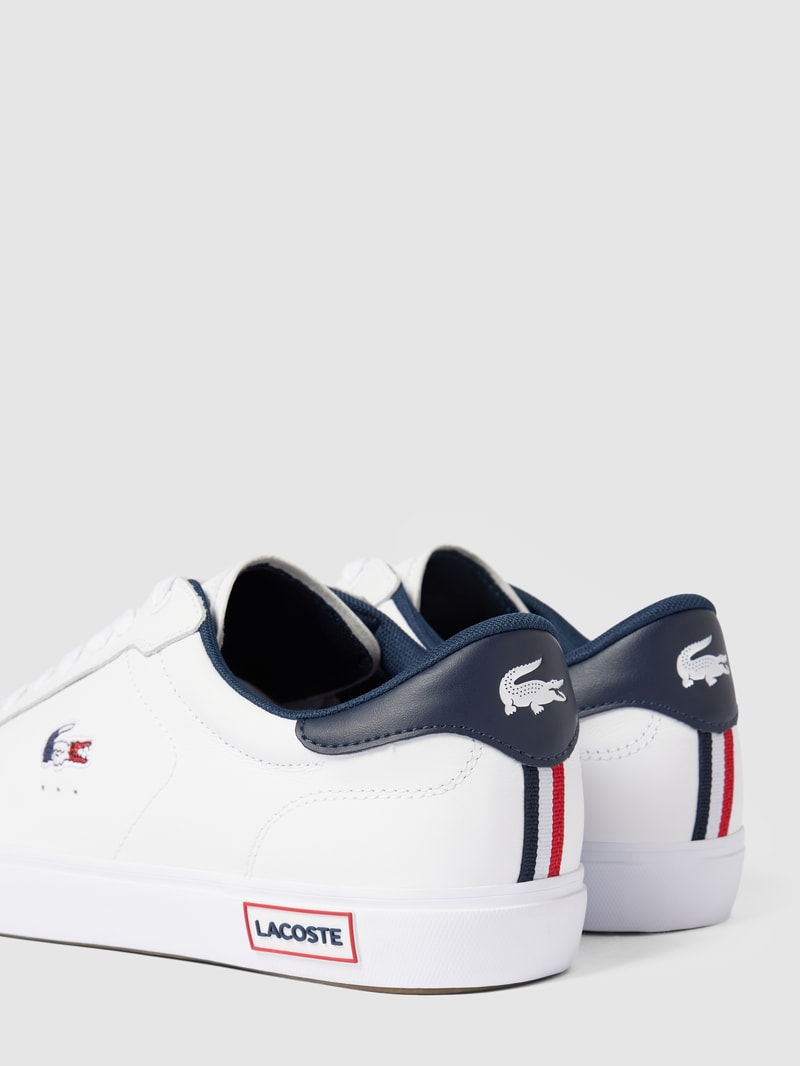 Sneaker aus Leder mit Label-Details Modell 'POWERCOURT' in weiß