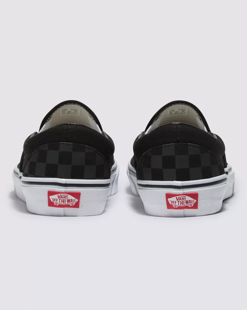 Customs Black Checkerboard Slip-On Wide