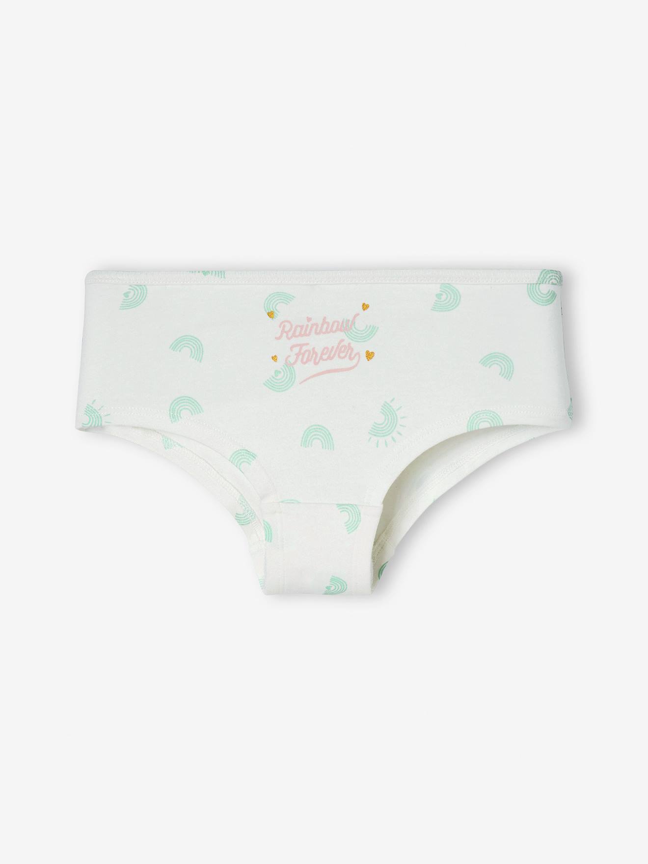 Lot de 5 shorties fille rose pâle