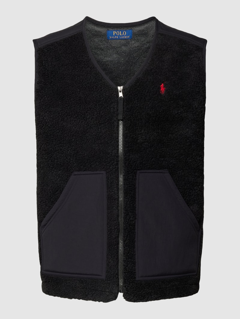 Weste mit Label-Details in schwarz