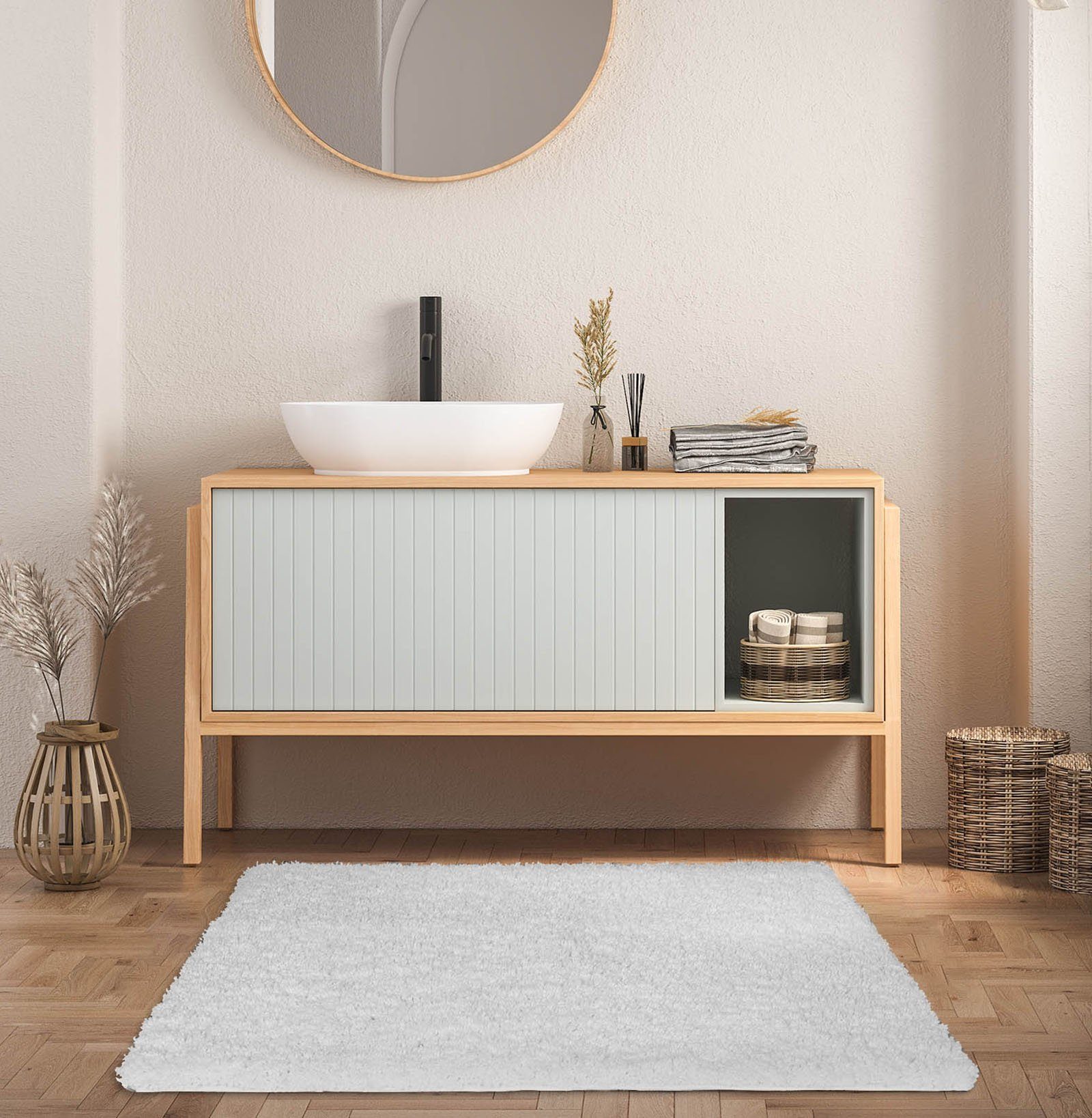 Badematte Sky Soft, Badteppich erhältlich in vielen Farben & Größen SKY Badematten, Höhe 30 mm, Weicher & dichter Flor, Polyester, Mikrofaser, Rechteckig, besonders weich durch Mikrofaser