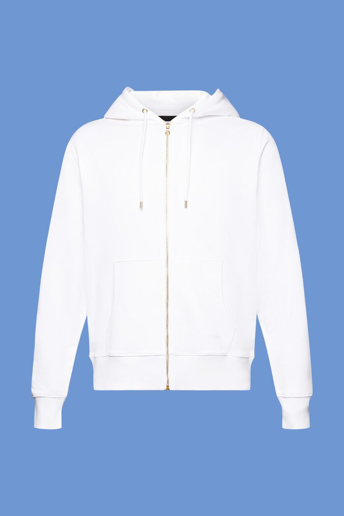 Gestreifter Hoodie aus Baumwollfleece