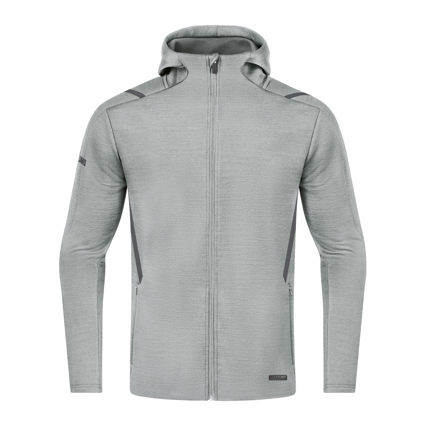 JAKO Challenge Freizeit Kapuzenjacke Grau F521