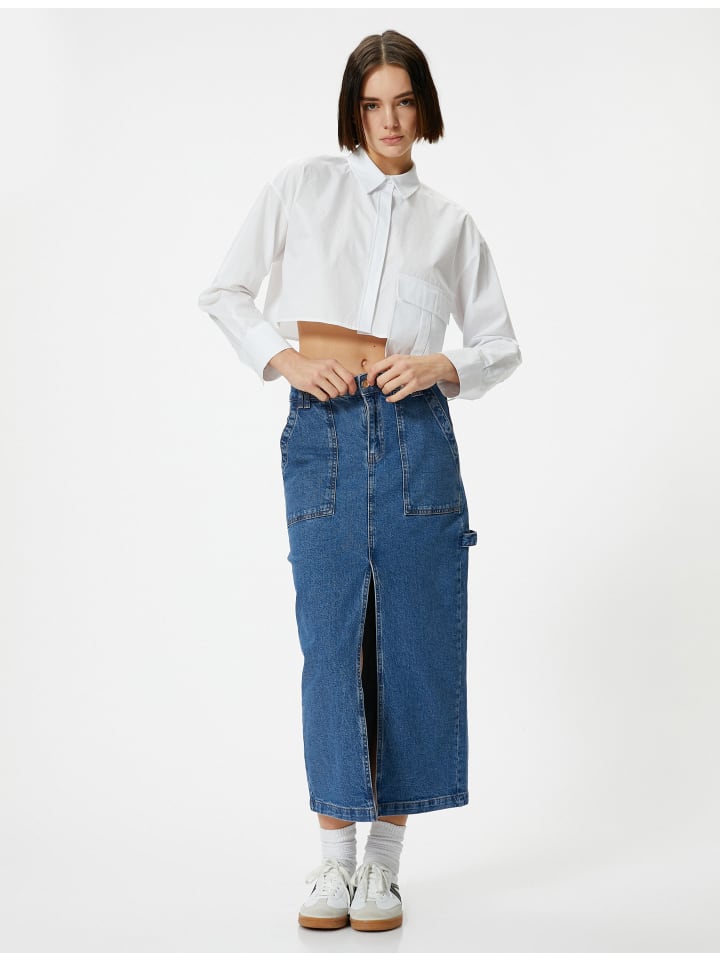 KOTON Rock in Mittel Indigo günstig kaufen