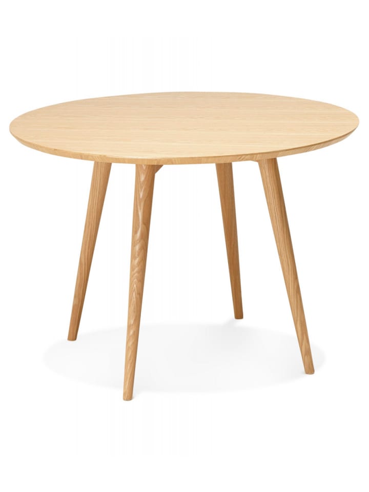 KADIMA DESIGN Runder Esstisch aus massivem Eschenholz | Naturholz Design in Beige günstig kaufen onesize