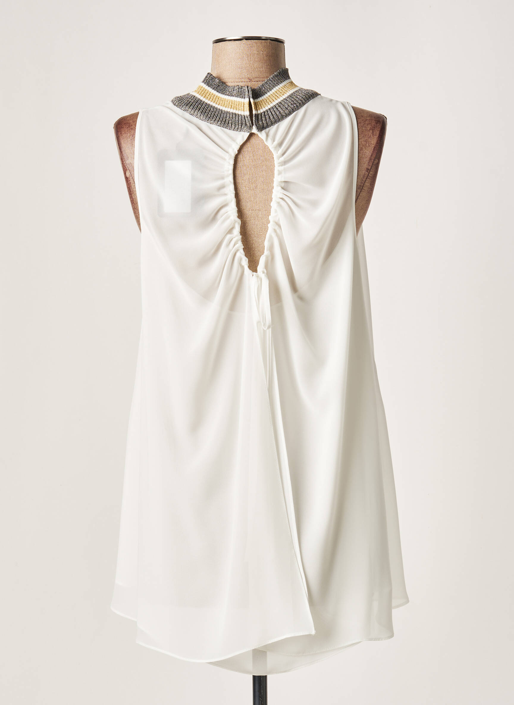 Lauren Vidal Tuniquesansmanche Femme couleur blanc