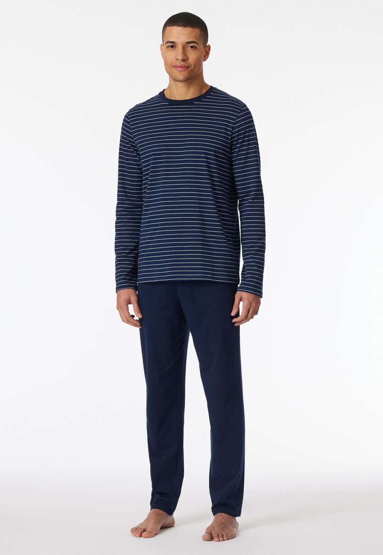 Schlafanzug lang Streifen admiral - Casual Essentials