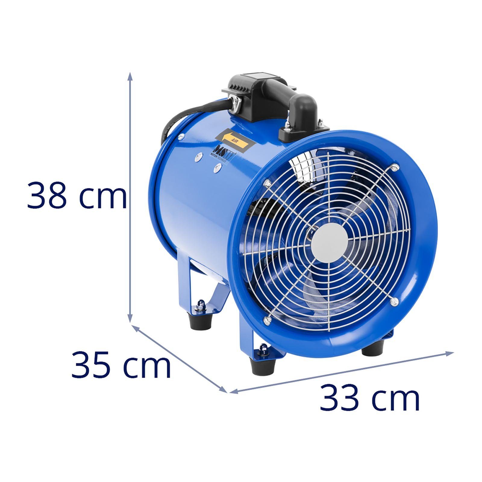 MSW Bodenventilator Bauventilator 180 W 2700 m³/h Ø 280 mm Baugebläse Axialgebläse