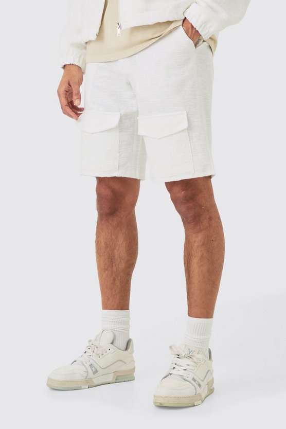 Smarte strukturierte Jacquard Cargo-Shorts