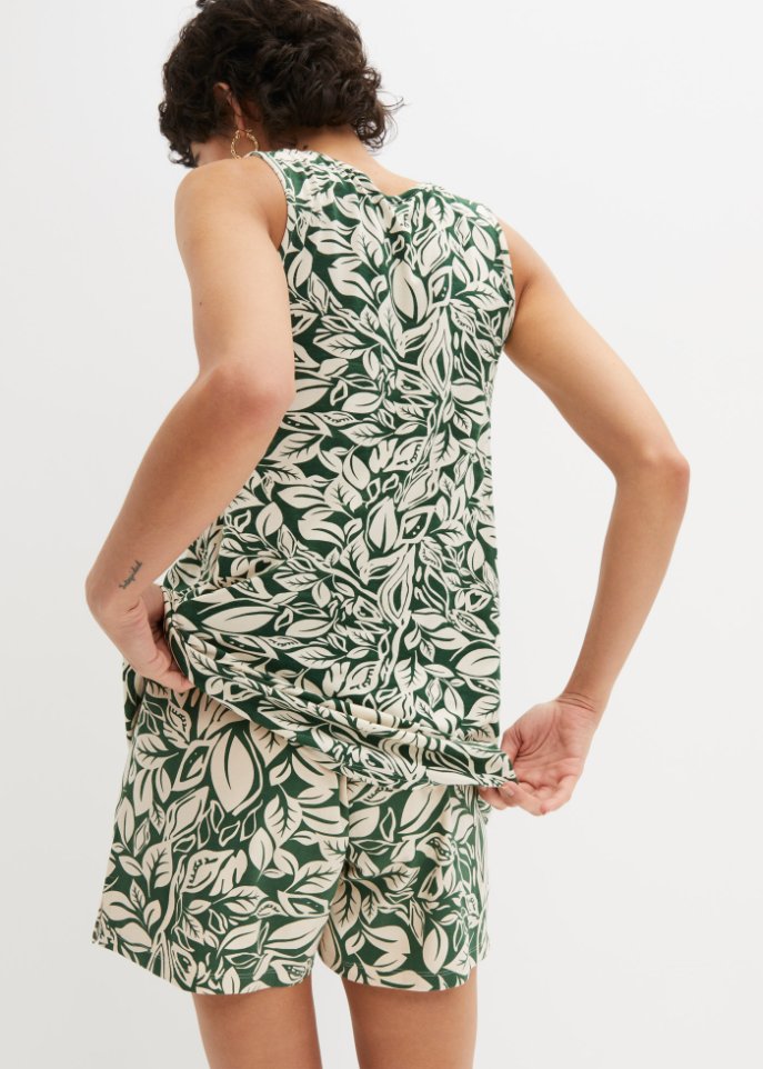 Jersey-Top mit Bindedetail in A-Linie
