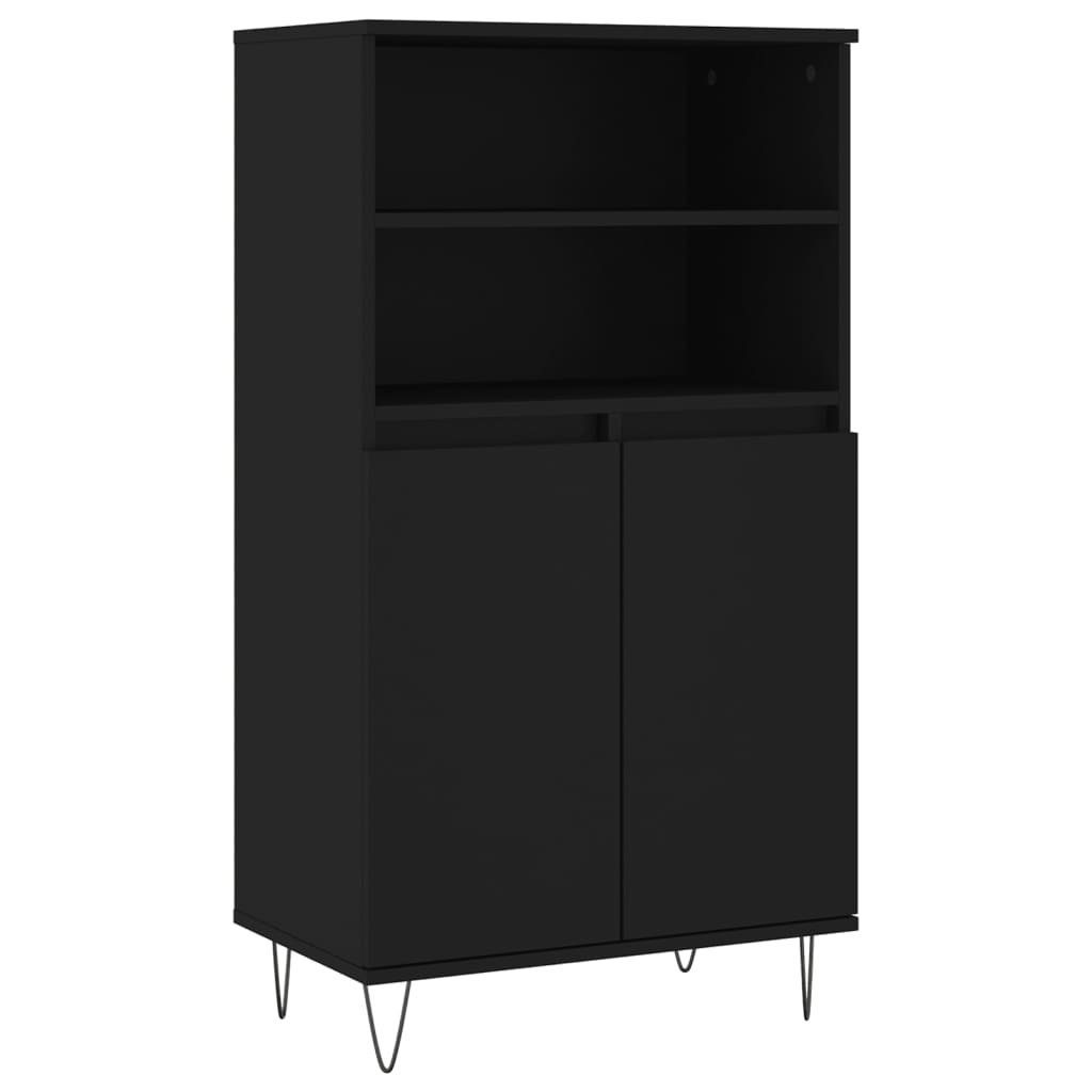vidaXL Sideboard Highboard Schwarz 60x36x110 cm Holzwerkstoff (1 St)
