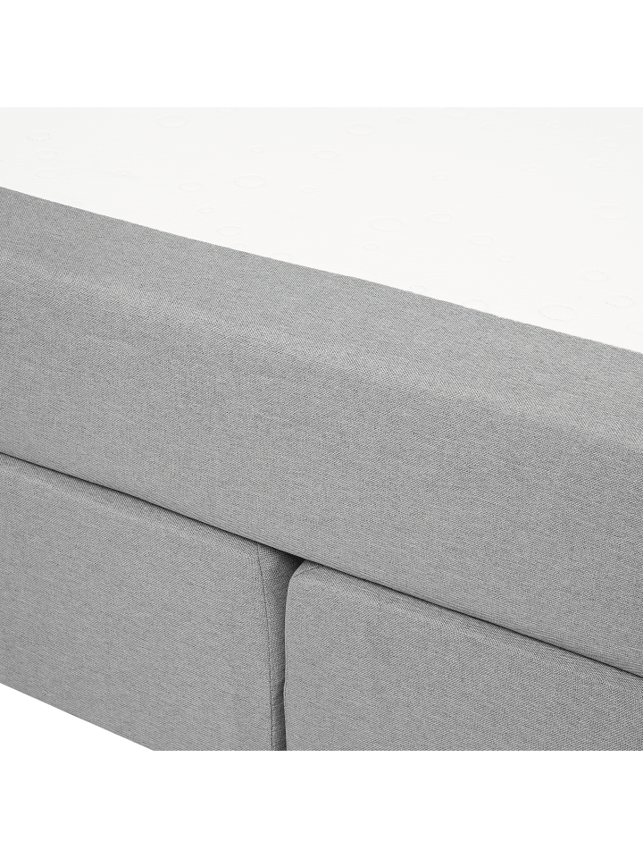 Beliani Boxspring Bett DUCHESS in Grau/Silber - (W) 191 x (H) 112 x (L) 211 cm günstig kaufen onesize