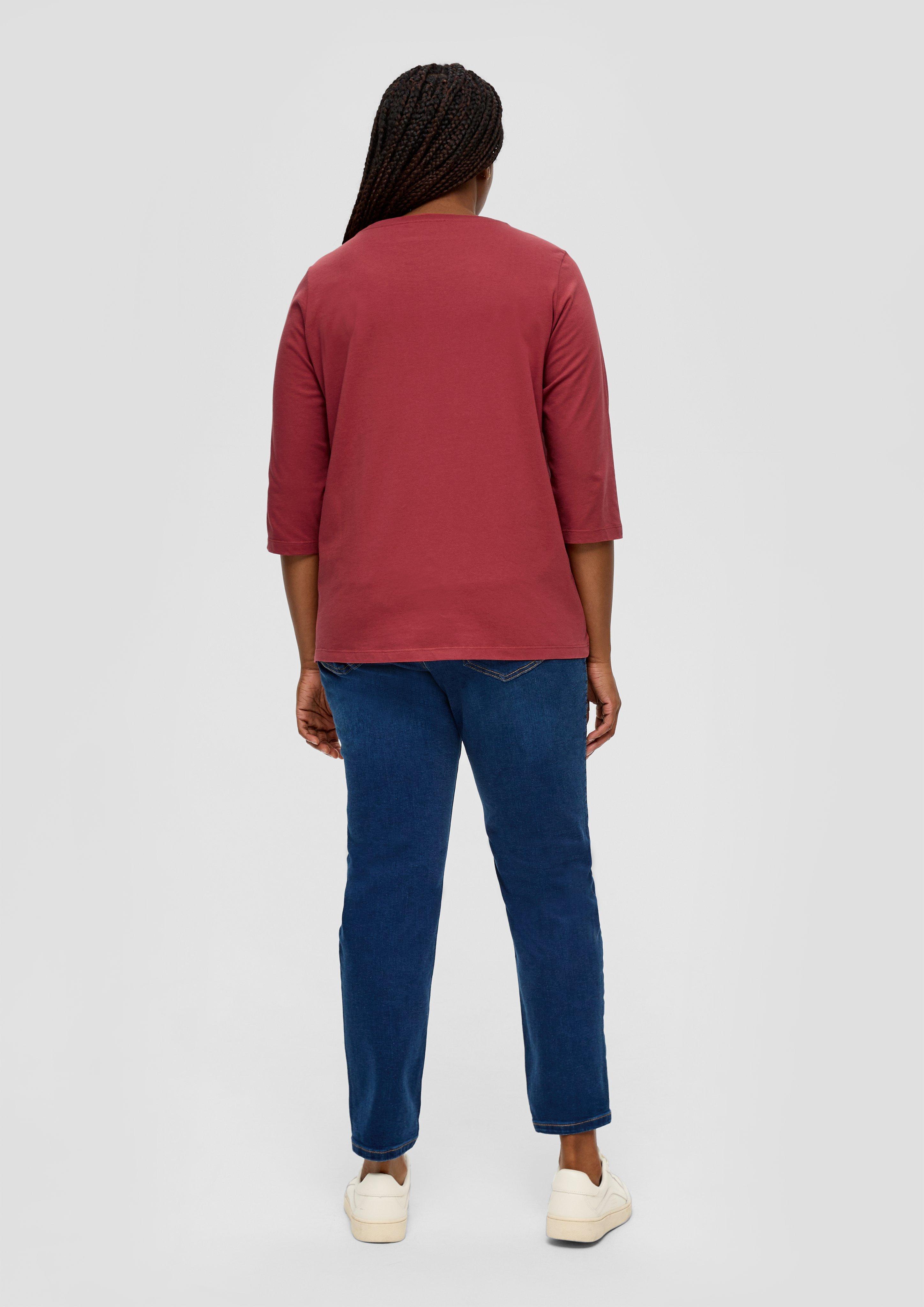 Longsleeve mit Flockprint-Detail  2135938-35D6