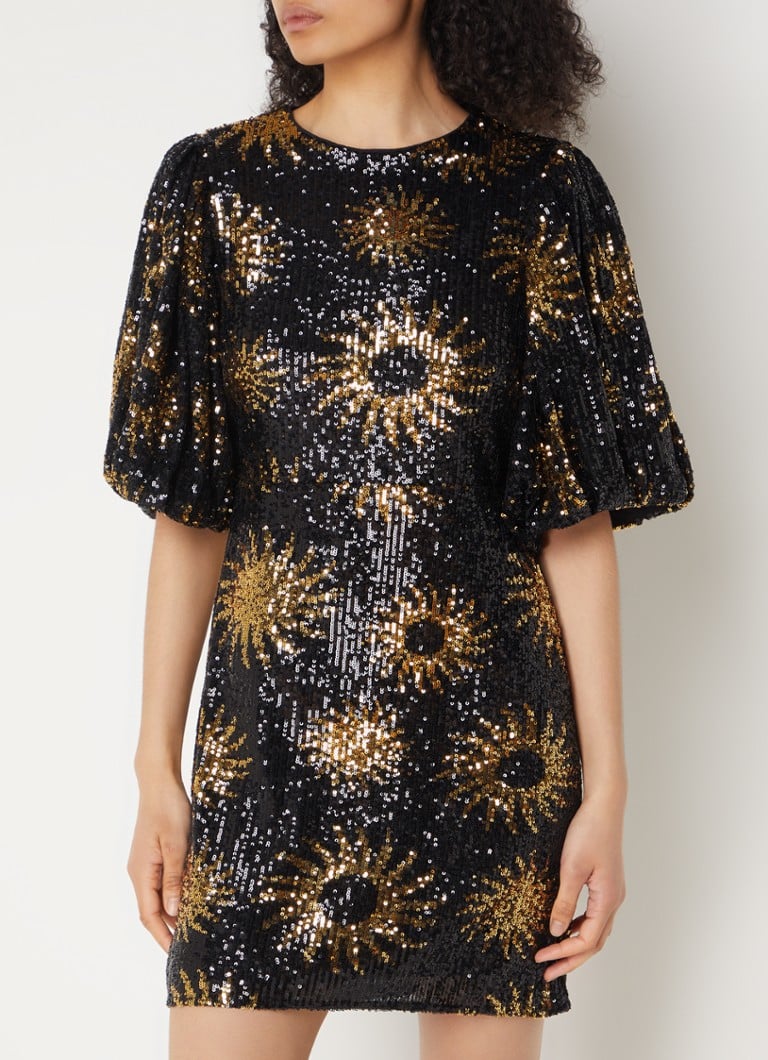 Vestido corto Farm Rio Sunny con estampado y lentejuelas