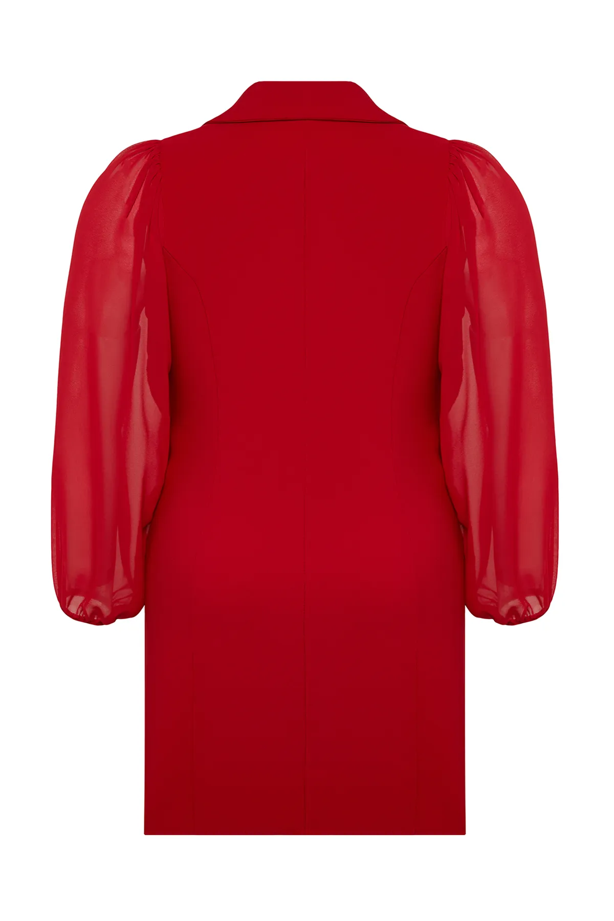 Trendyol Curve  Rotes gewebtes Jackenkleid TBBSS24AH00008