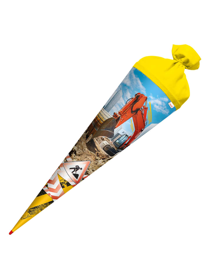 ROTH Schultüte groß Achtung Bagger 70 cm,Glanzfolie in Bunt günstig kaufen onesize