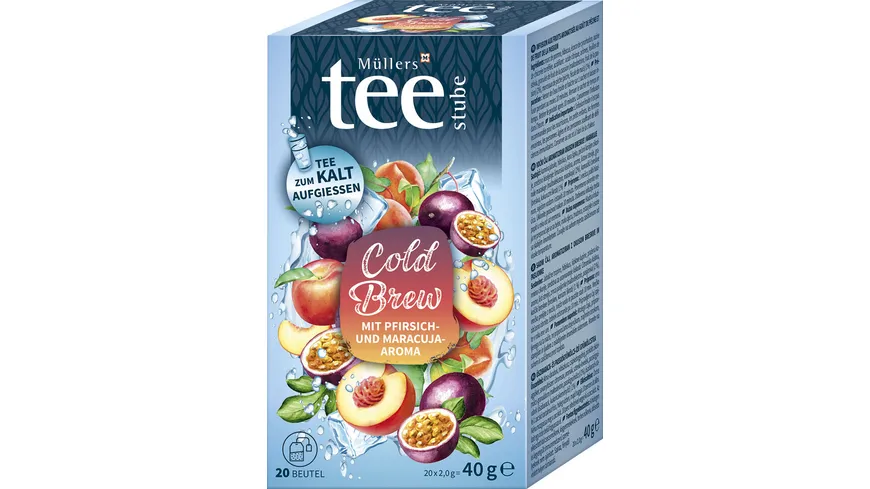 Müllers Teestube Cold Brew Pfirsich & Maracuja 40 g