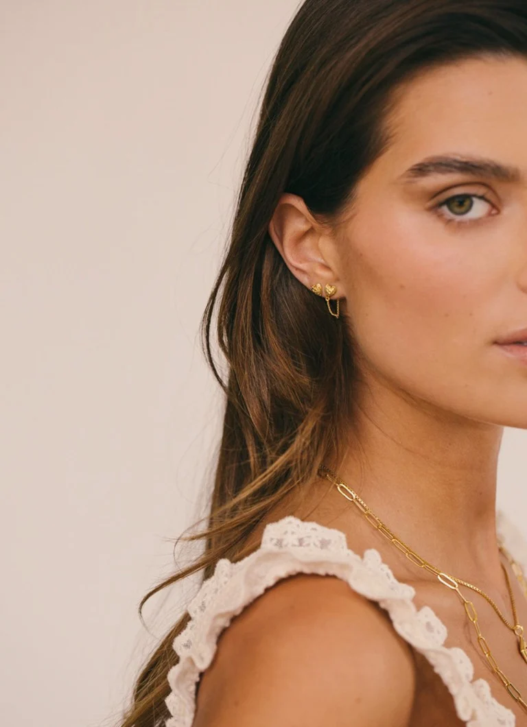 Wildthings Love Chain gold plated earrings