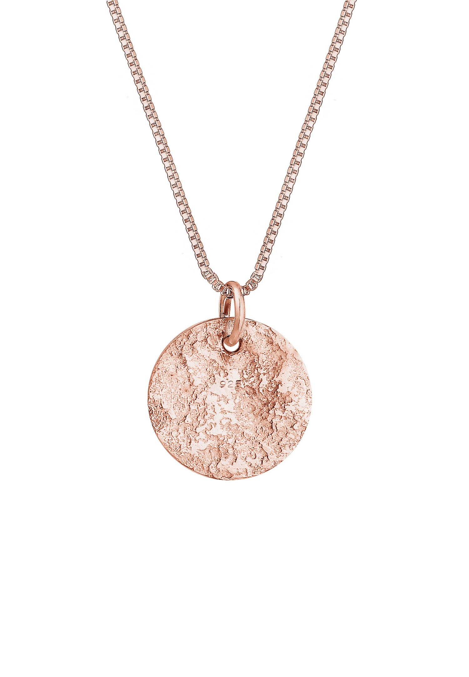 Elli Women's Hammered Plaque Pendant in 925 Sterling Silver