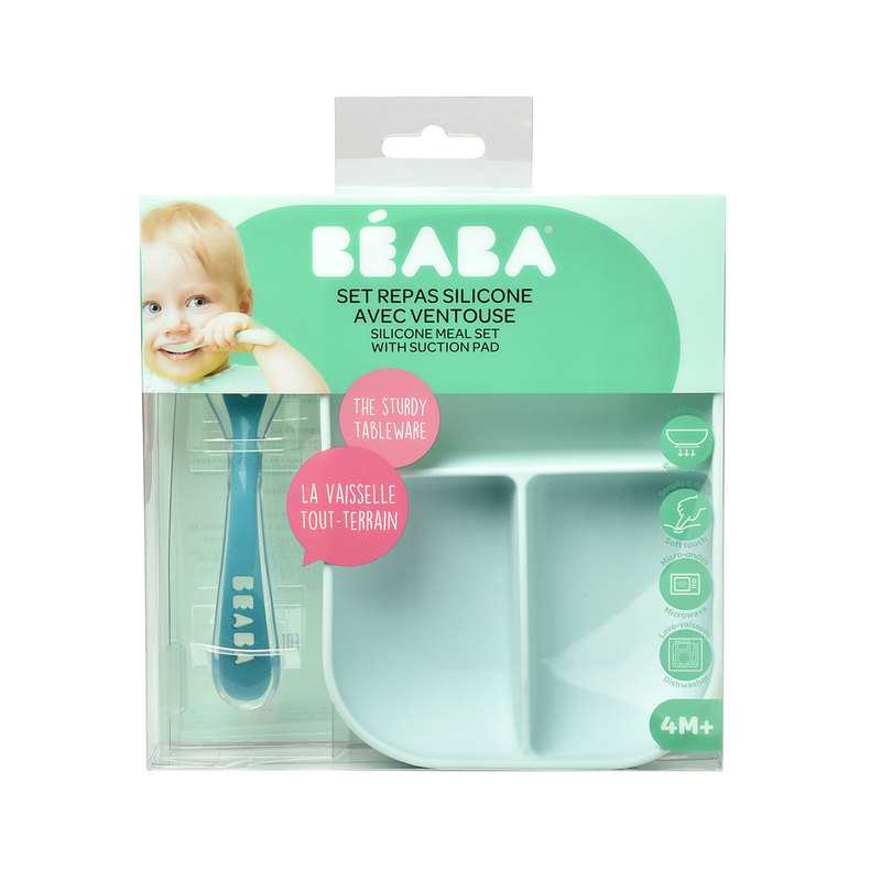 Coffret repas compartimenté 2 pièces bleu Beaba