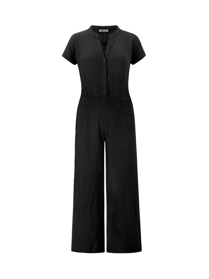 SASSYCLASSY Casual Musselin Jumpsuit in Schwarz günstig kaufen M
