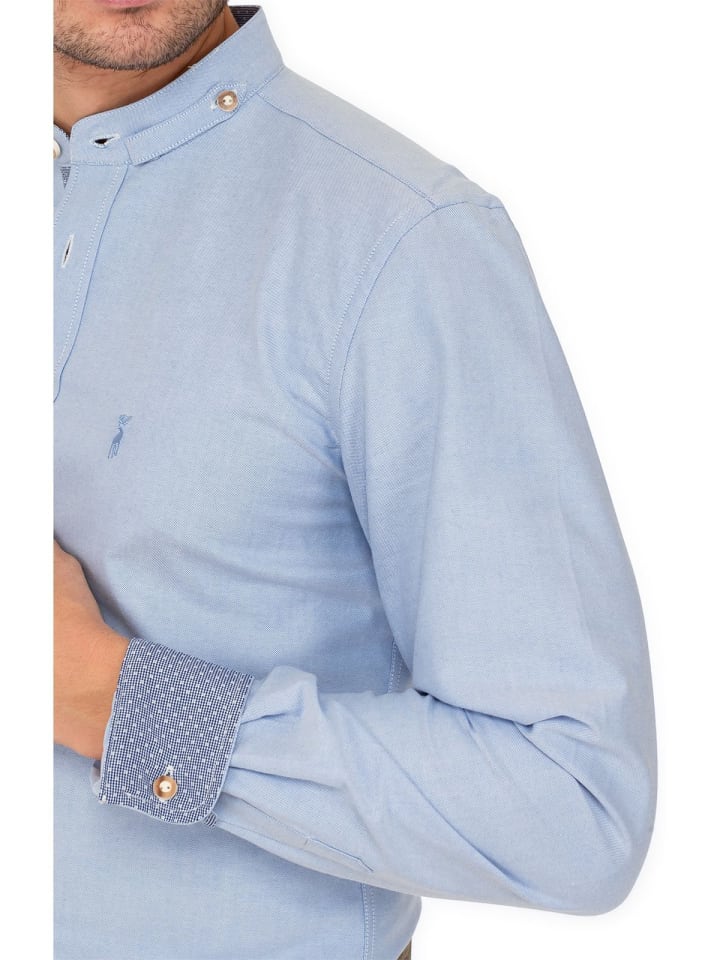 Almsach Stehkragenhemd LF935SK in blau günstig kaufen