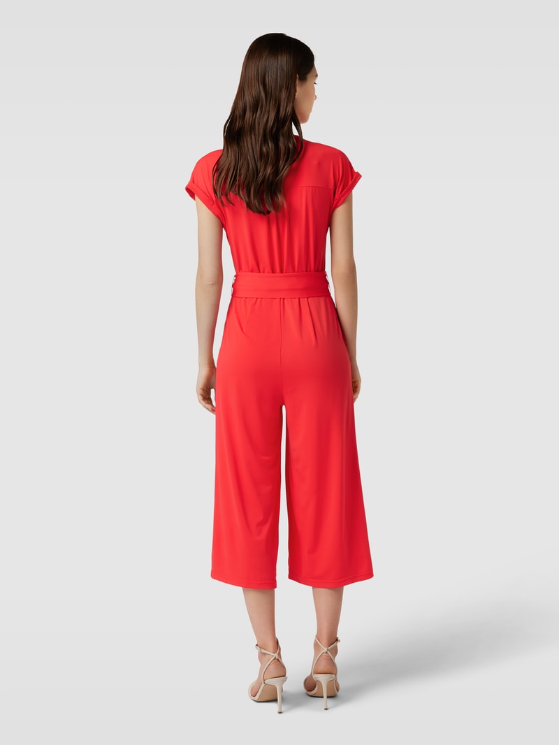 Jumpsuit in Wickel-Optik in rot