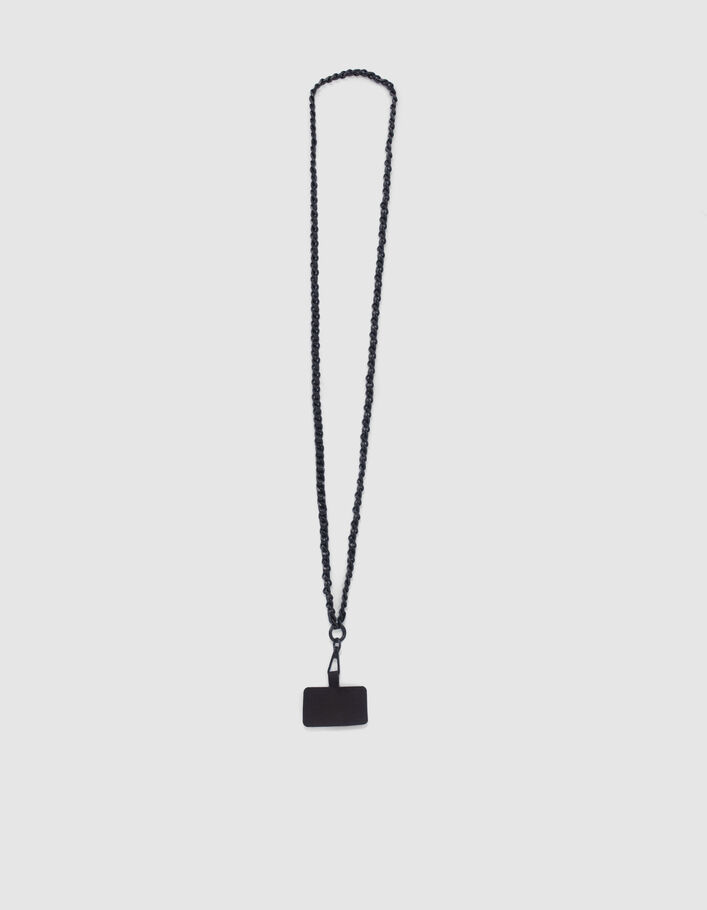 Chaîne-bijou noire pour téléphone Femme