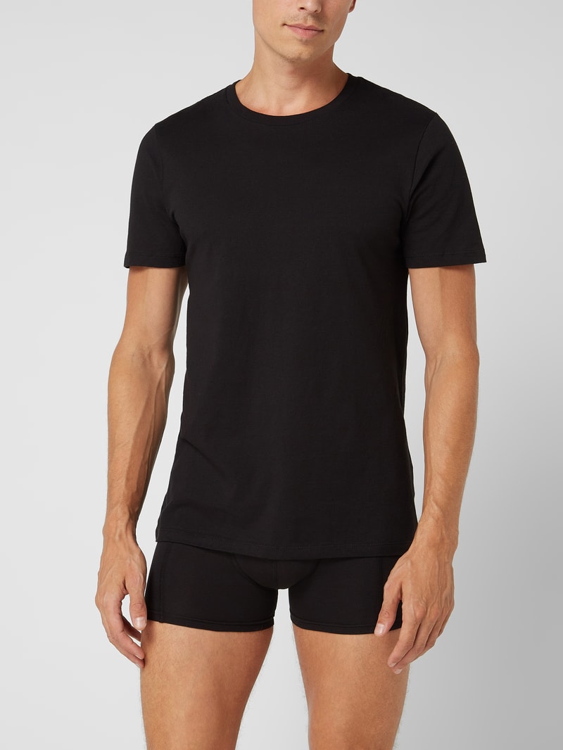 Comfort Fit T-Shirt im 2er-Pack in schwarz