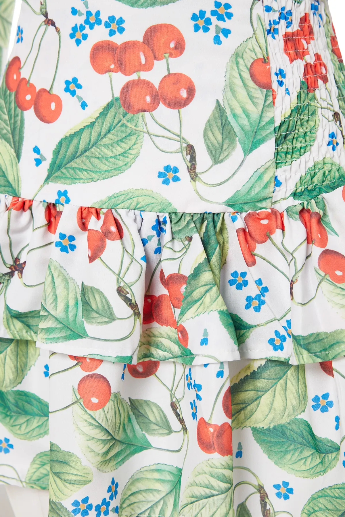 Trendyol Collection  Gewebtes Rüschenblusenrock-Set mit Fruchtmuster TBESS19LJ0294