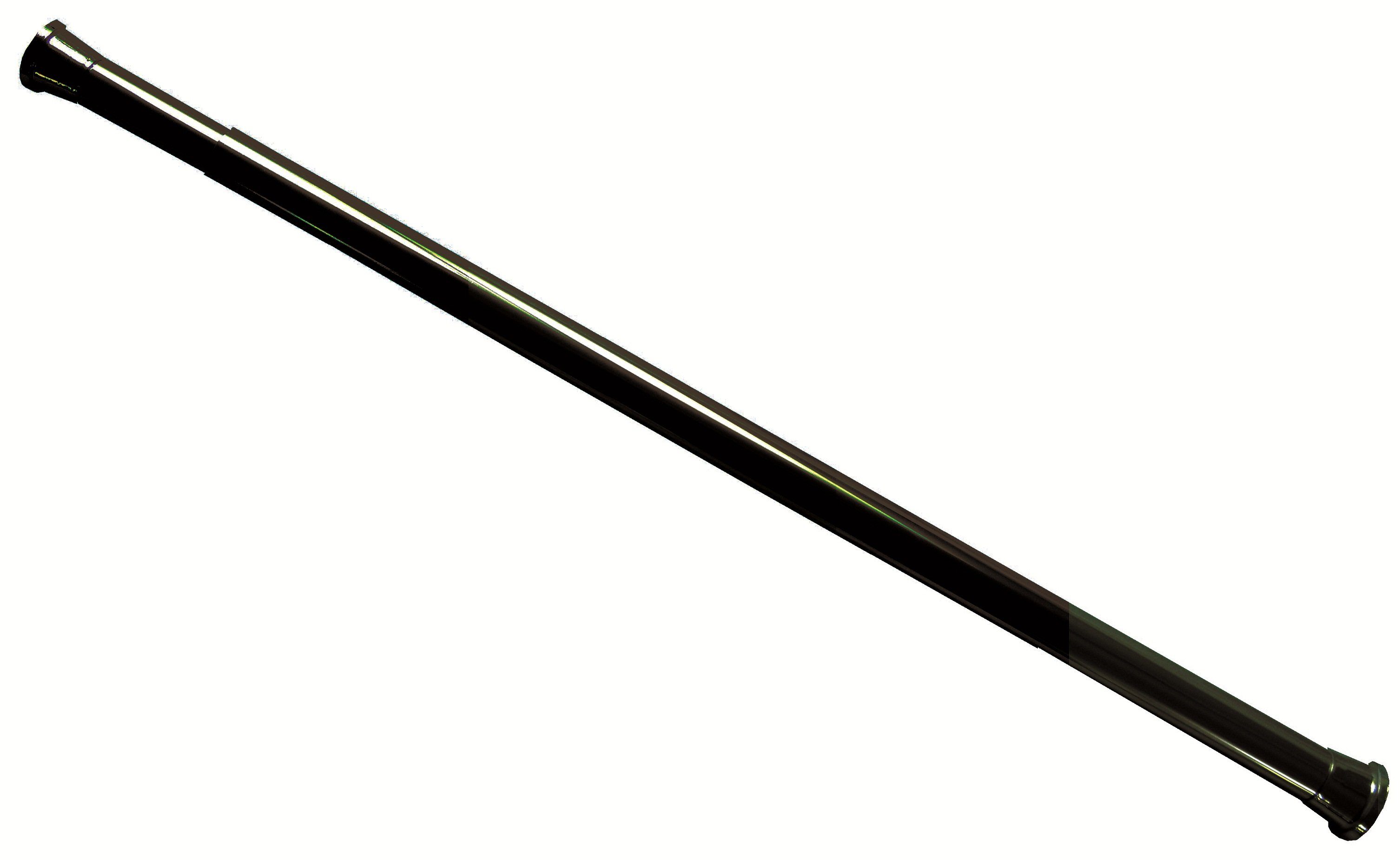 Duschvorhangstange Teleskopstange Duschvorhangstange 190 - 300 cm schwarz ALU Klemmstange, KS Handel 24, Alu