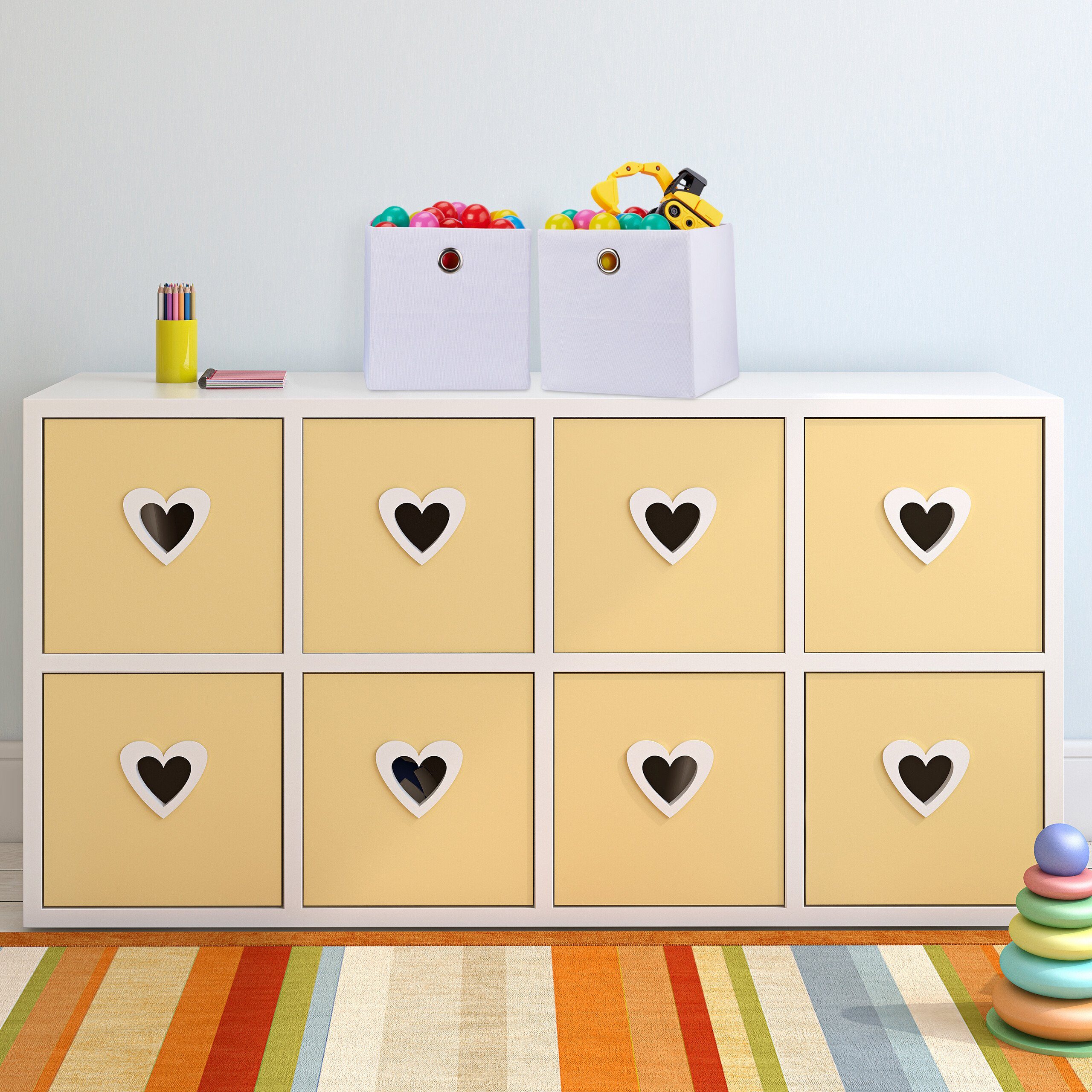 relaxdays Aufbewahrungsbox Aufbewahrungsbox im 2er Set, Beige