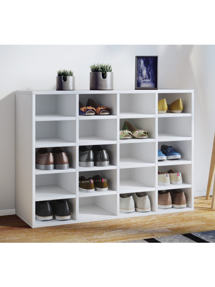 VCM  Holz Regal Schuhschrank Schuhregal Hinsol L in Weiß günstig kaufen onesize