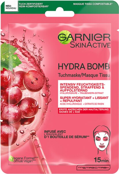 Garnier SkinActive Hydra Bomb Tuchmaske AntiAge Traube Tuchmaske