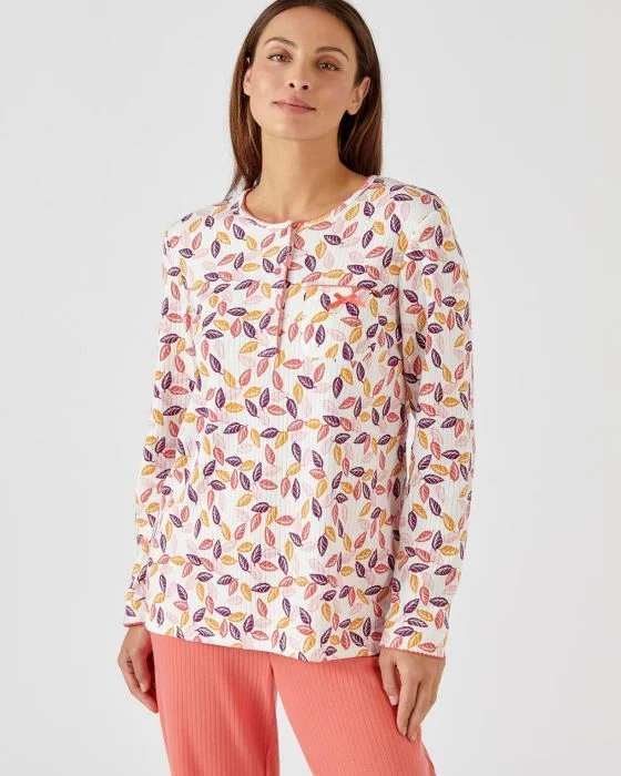 Pyjama à manches longues maille interlock imprimée