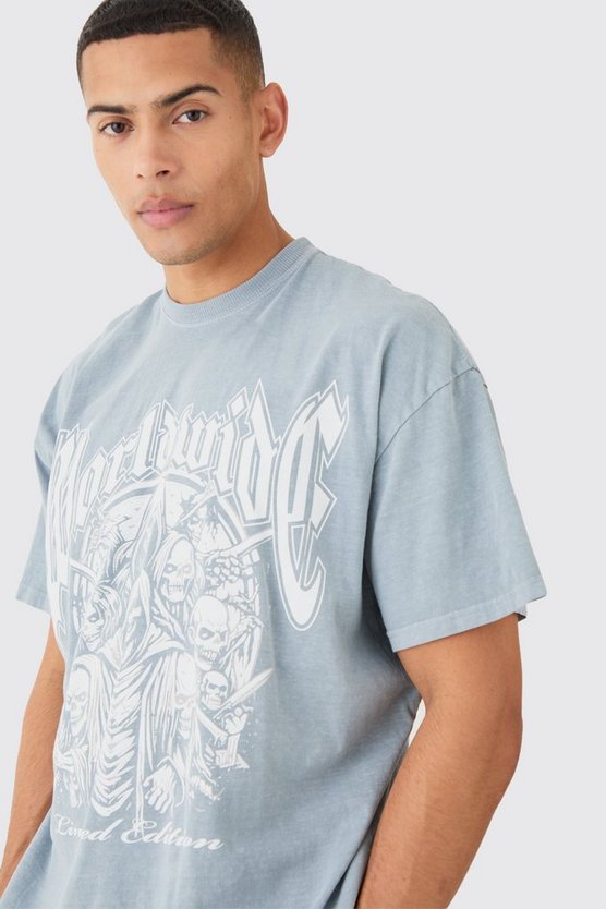 Oversized Gothic Worldwide Wash T-shirt