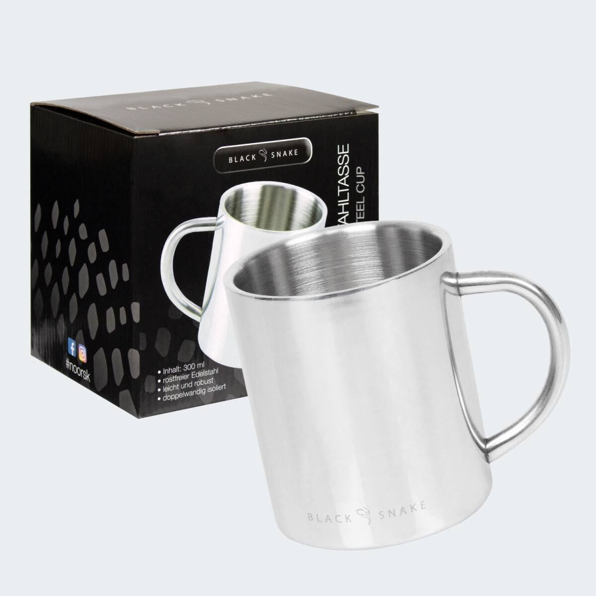 Black Snake 300 ml Edelstahl Thermo Tasse