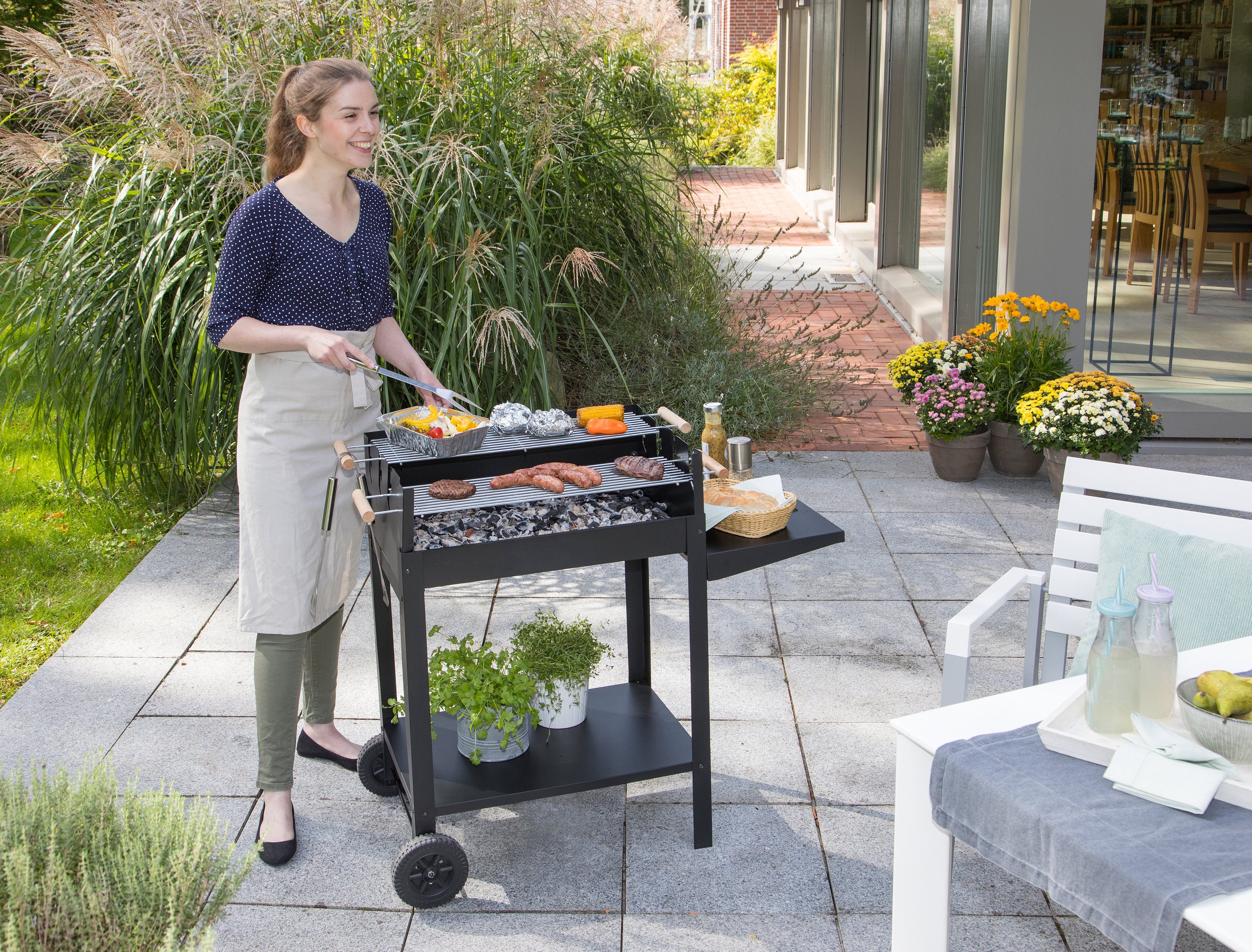 KONIFERA Holzkohlegrill Denver, BxTxH: 96x41x82 cm