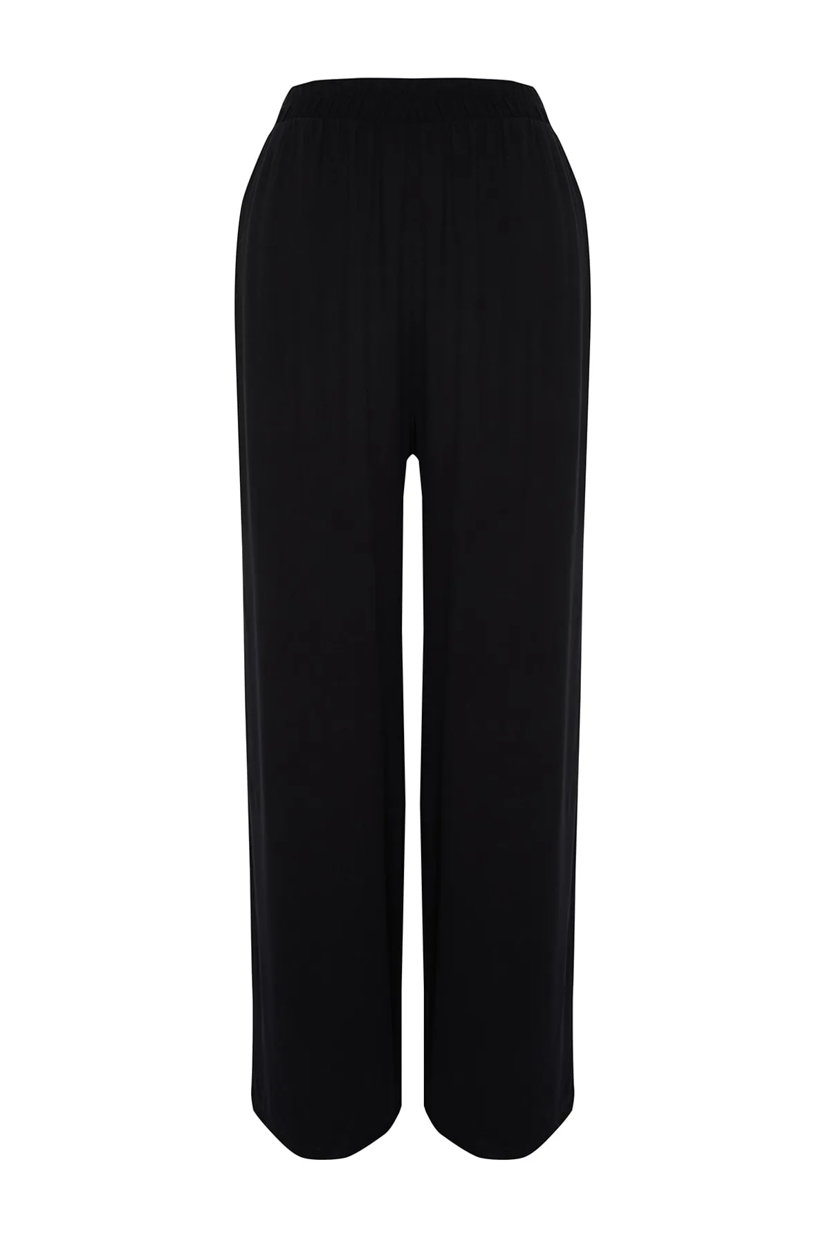 Trendyol Curve  Schwarze Hose aus gewebter Viskose TBBSS22PL00013