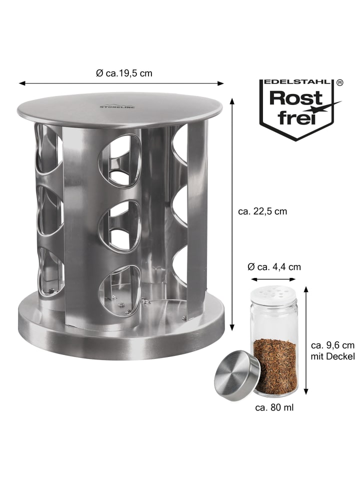 Stoneline Gewürzregal, drehbar | Edelstahl in Edelstahl günstig kaufen onesize