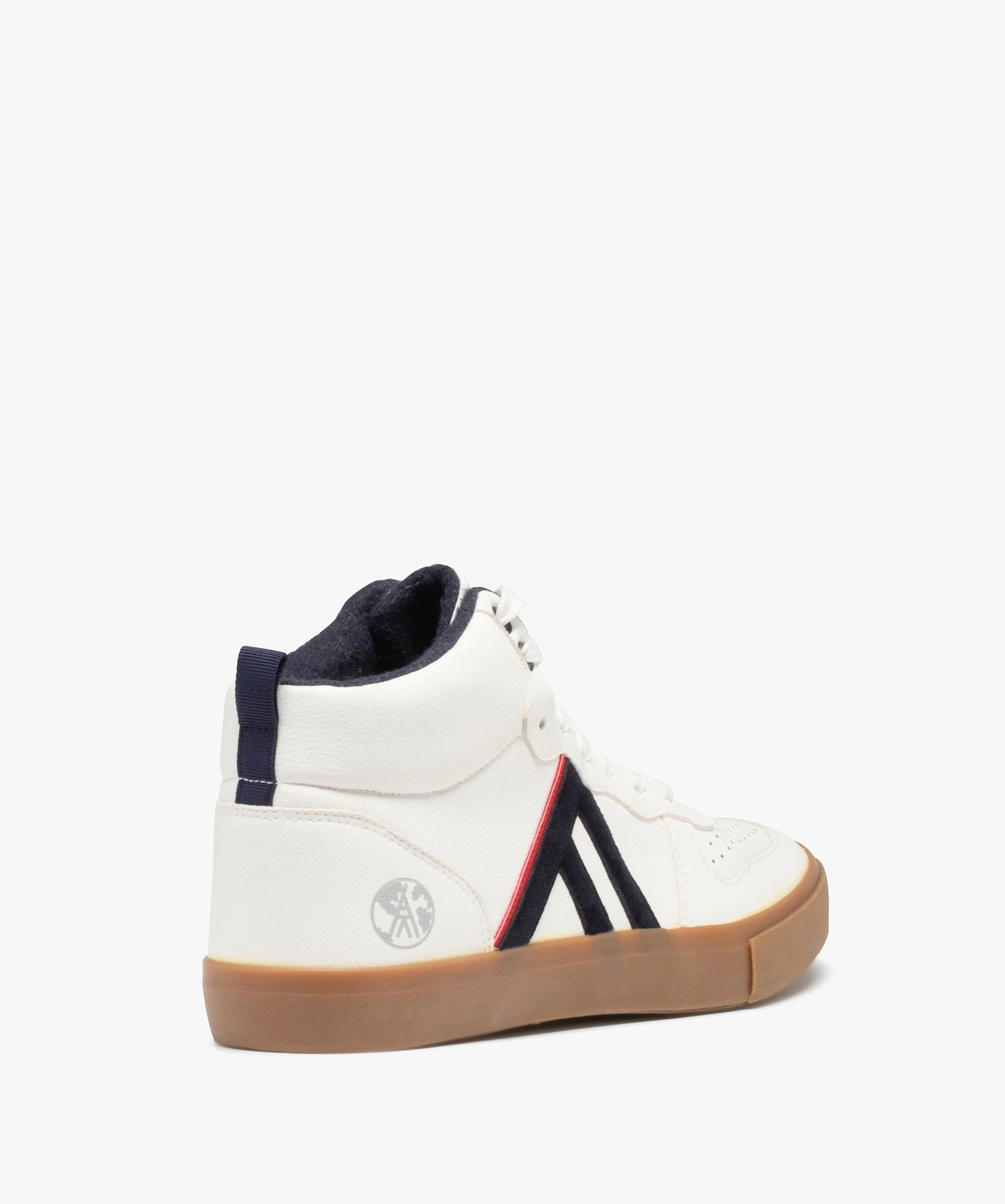 Baskets homme mid à col moelleux - Alma Planète blanc | GEMO