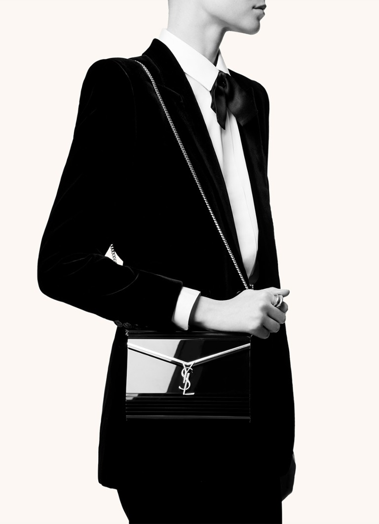 Miniaudiere Vicky de Saint Laurent din plexiglas