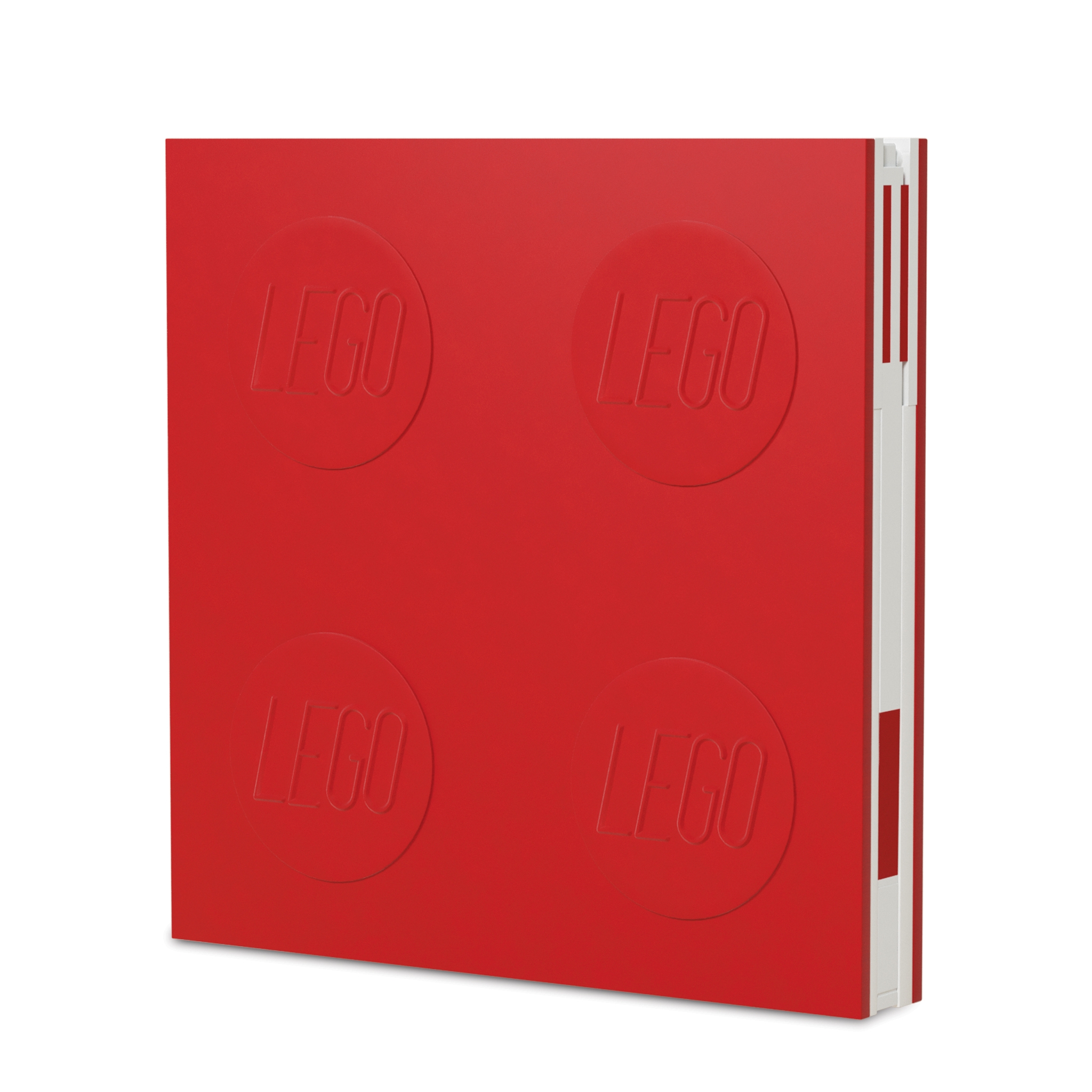 Verschließbares Notizbuch mit Gelschreiber in Rot 5007239