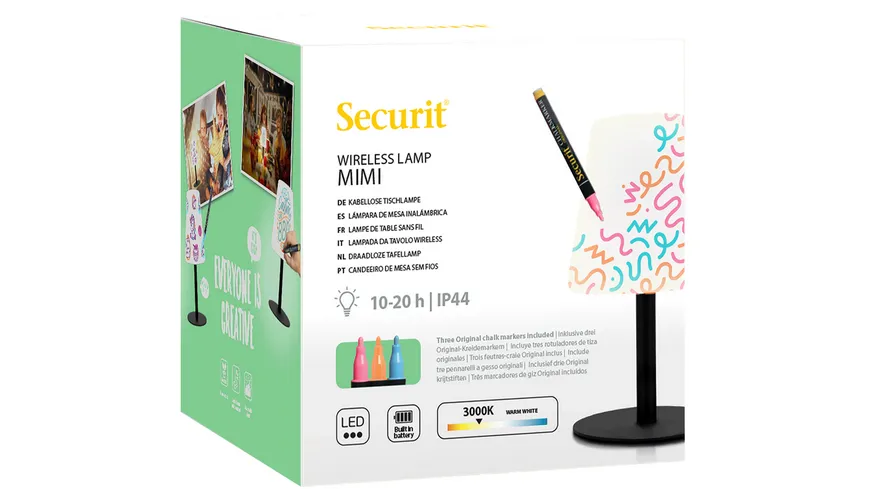 Securit® Wireless Mimi Tafel-Tischleuchte weiss
