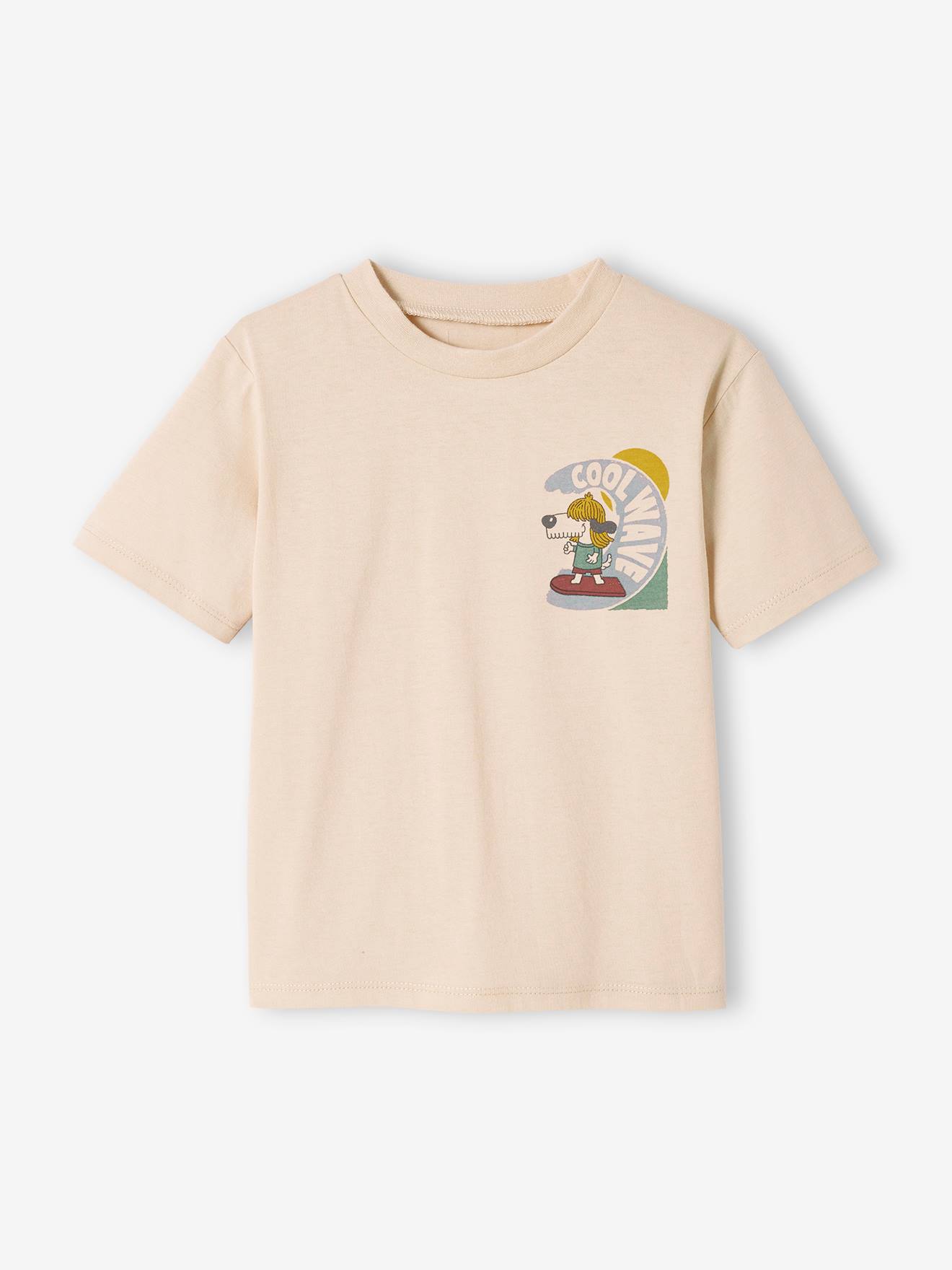 Ensemble tee-shirt et short en gaze de coton garçon terracotta